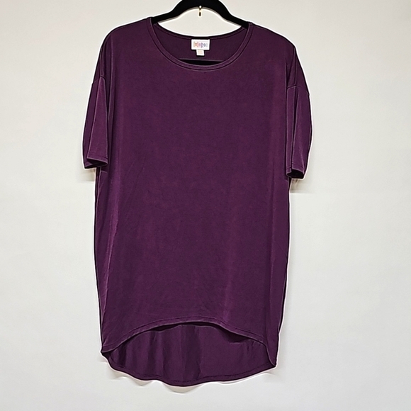 LuLaRoe Irma Modal Tunic in eggplant purple - Picture 1 of 5